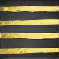 Touch Of Color Black and Gold Foil Striped Napkins, 6.5", 192PK 329934